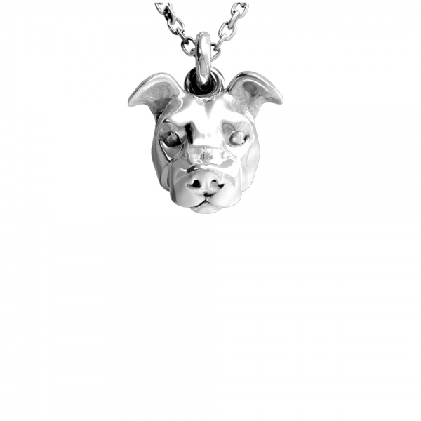 American Staffordshire Silver Pendant by Dog Fever